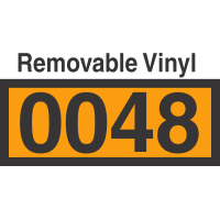 UN0048 Removable Vinyl DOT Orange Panel