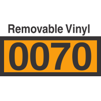 UN0070 Removable Vinyl DOT Orange Panel