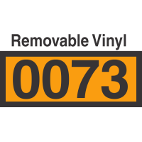 UN0073 Removable Vinyl DOT Orange Panel