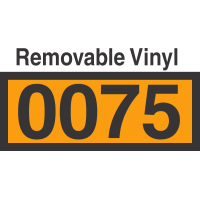 UN0075 Removable Vinyl DOT Orange Panel