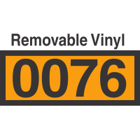 UN0076 Removable Vinyl DOT Orange Panel