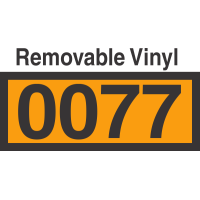 UN0077 Removable Vinyl DOT Orange Panel