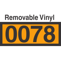 UN0078 Removable Vinyl DOT Orange Panel