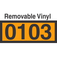 UN0103 Removable Vinyl DOT Orange Panel