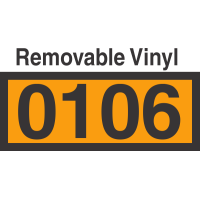 UN0106 Removable Vinyl DOT Orange Panel