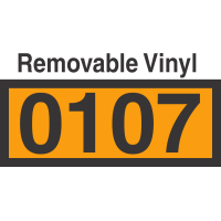 UN0107 Removable Vinyl DOT Orange Panel