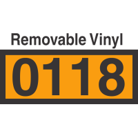 UN0118 Removable Vinyl DOT Orange Panel