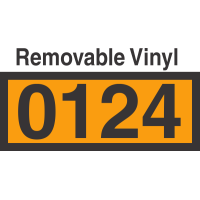 UN0124 Removable Vinyl DOT Orange Panel