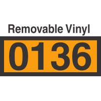 UN0136 Removable Vinyl DOT Orange Panel