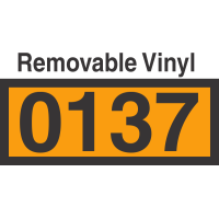 UN0137 Removable Vinyl DOT Orange Panel