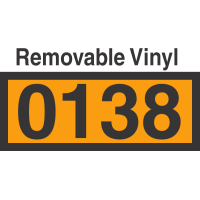 UN0138 Removable Vinyl DOT Orange Panel