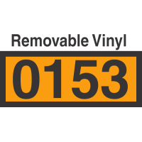 UN0153 Removable Vinyl DOT Orange Panel