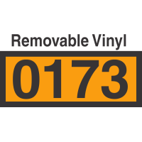 UN0173 Removable Vinyl DOT Orange Panel