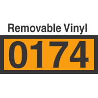 UN0174 Removable Vinyl DOT Orange Panel