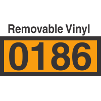 UN0186 Removable Vinyl DOT Orange Panel