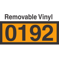 UN0192 Removable Vinyl DOT Orange Panel