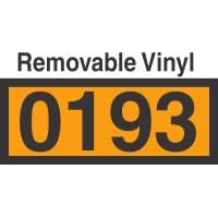 UN0193 Removable Vinyl DOT Orange Panel