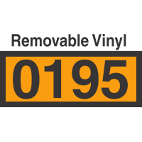 UN0195 Removable Vinyl DOT Orange Panel