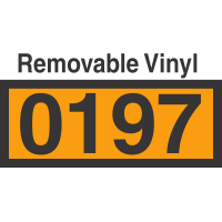 UN0197 Removable Vinyl DOT Orange Panel