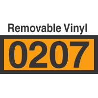 UN0207 Removable Vinyl DOT Orange Panel