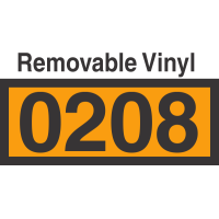 UN0208 Removable Vinyl DOT Orange Panel