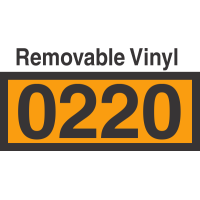 UN0220 Removable Vinyl DOT Orange Panel