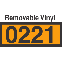 UN0221 Removable Vinyl DOT Orange Panel