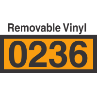 UN0236 Removable Vinyl DOT Orange Panel