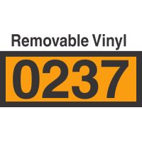 UN0237 Removable Vinyl DOT Orange Panel