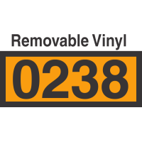 UN0238 Removable Vinyl DOT Orange Panel