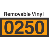 UN0250 Removable Vinyl DOT Orange Panel