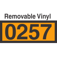 UN0257 Removable Vinyl DOT Orange Panel