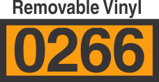UN0266 Removable Vinyl DOT Orange Panel