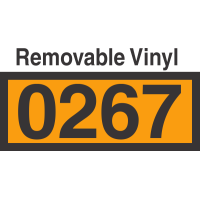 UN0267 Removable Vinyl DOT Orange Panel