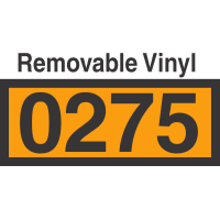 UN0275 Removable Vinyl DOT Orange Panel