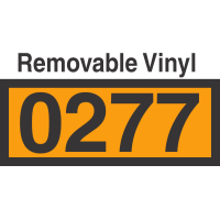 UN0277 Removable Vinyl DOT Orange Panel