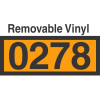 UN0278 Removable Vinyl DOT Orange Panel