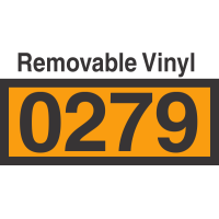 UN0279 Removable Vinyl DOT Orange Panel