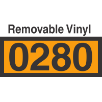 UN0280 Removable Vinyl DOT Orange Panel