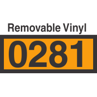 UN0281 Removable Vinyl DOT Orange Panel