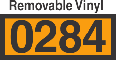 UN0284 Removable Vinyl DOT Orange Panel