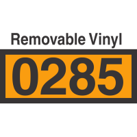 UN0285 Removable Vinyl DOT Orange Panel