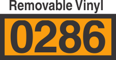 UN0286 Removable Vinyl DOT Orange Panel