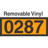 UN0287 Removable Vinyl DOT Orange Panel