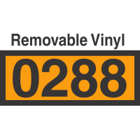 UN0288 Removable Vinyl DOT Orange Panel