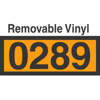 UN0289 Removable Vinyl DOT Orange Panel