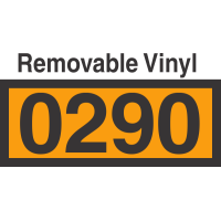 UN0290 Removable Vinyl DOT Orange Panel