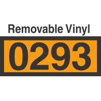 UN0293 Removable Vinyl DOT Orange Panel