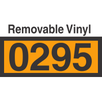 UN0295 Removable Vinyl DOT Orange Panel