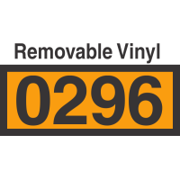 UN0296 Removable Vinyl DOT Orange Panel